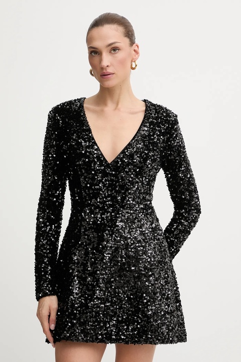 Bardot sukienka kolor czarny mini rozkloszowana 60054DB - zdjęcie produktu nr 1