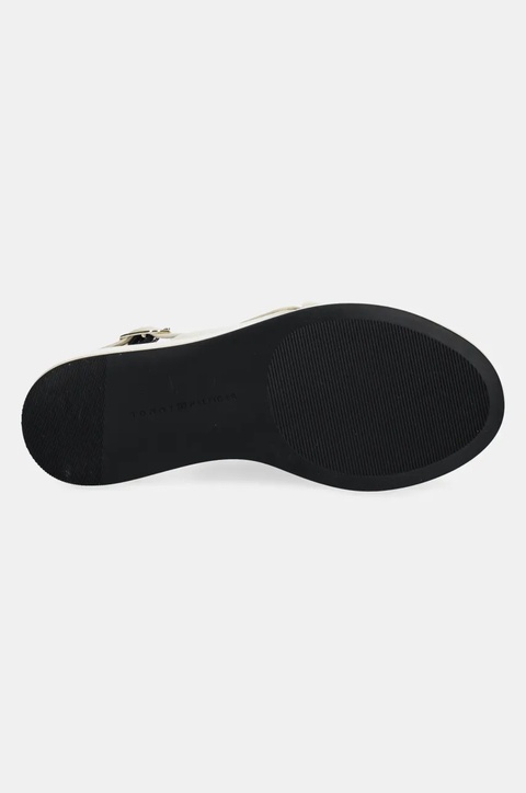 Tommy Hilfiger sandały skórzane TH LOGO HW PADDED LEATHER SANDAL damskie kolor beżowy na platformie FW0FW08808 - zdjęcie produktu nr 2