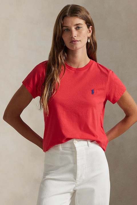 Polo Ralph Lauren t-shirt bawełniany damski kolor czerwony 211898698 - zdjęcie produktu nr 1