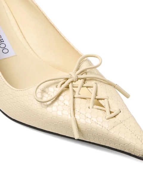 Jimmy Choo 50mm Scarlett lace-up pointed-toe pumps - Neutrals - zdjęcie produktu nr 2