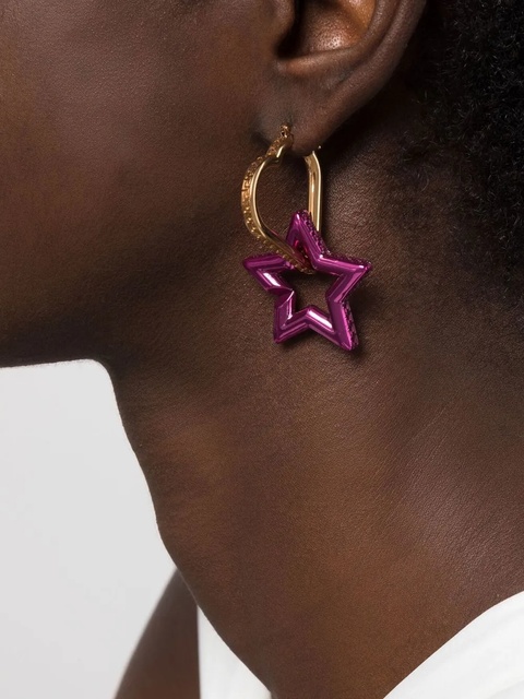 Versace Greca star-shaped drop earrings - Pink - zdjęcie produktu nr 2