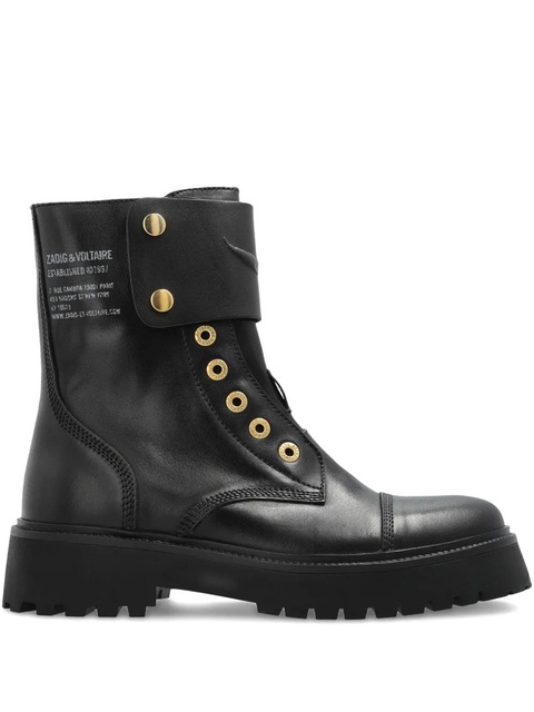 Zadig&Voltaire leather biker boots - Black - zdjęcie produktu nr 1