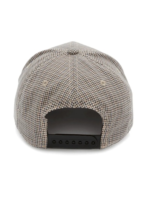 Victoria Beckham dogtooth check wool cap - Brown - zdjęcie produktu nr 2