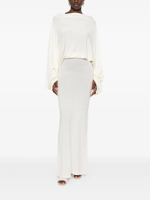 Aya Muse long-sleeved open-back dress - Neutrals - zdjęcie produktu nr 1