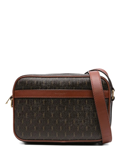 Saint Laurent monogram-print crossbody bag - Brown - zdjęcie produktu nr 1