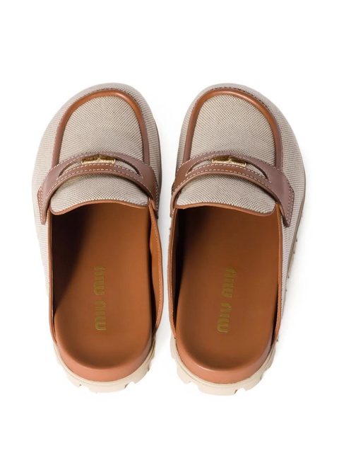 Miu Miu canvas mules - Neutrals - zdjęcie produktu nr 2