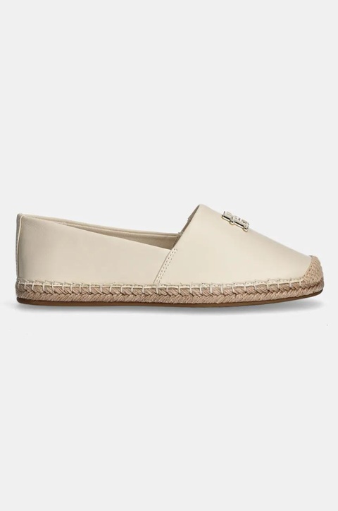 Tommy Hilfiger espadryle skórzane TH LOGO LEATHER ESPADRILLE kolor beżowy FW0FW08540 - zdjęcie produktu nr 2