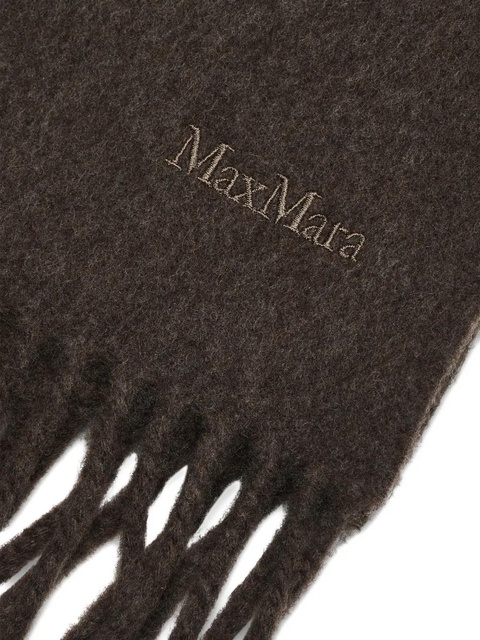 Max Mara Scilli fringed scarf - Brown - zdjęcie produktu nr 2