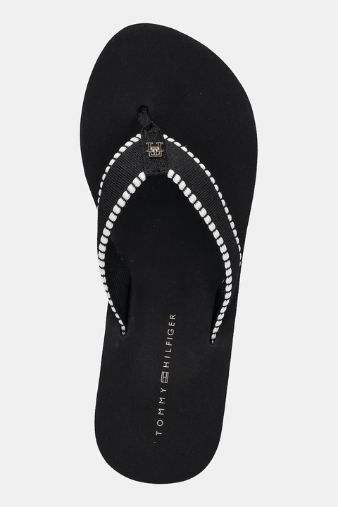 Tommy Hilfiger japonki WEDGE BEACH SANDAL damskie kolor czarny na koturnie FW0FW08738 - zdjęcie produktu nr 2