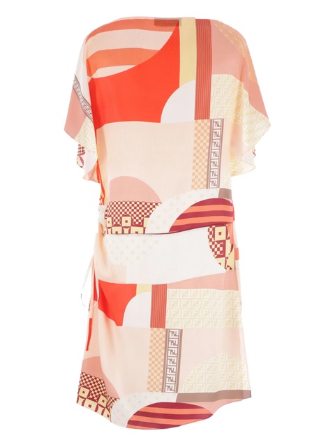 FENDI abstract-print mini dress - Neutrals - zdjęcie produktu nr 2