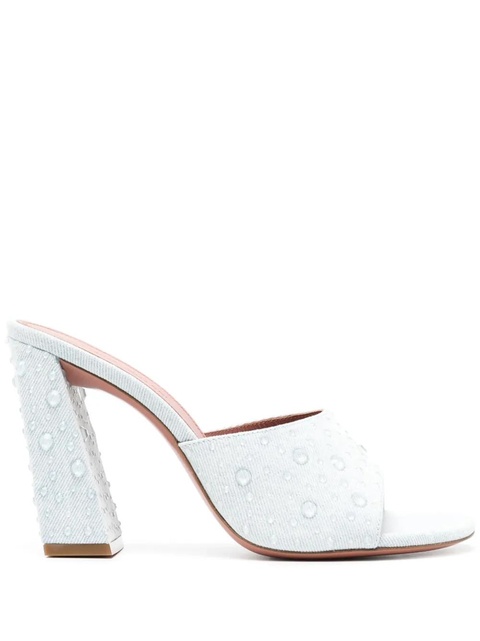 Amina Muaddi 95mm Brigitte Clear Crystal sandals - Blue - zdjęcie produktu nr 1