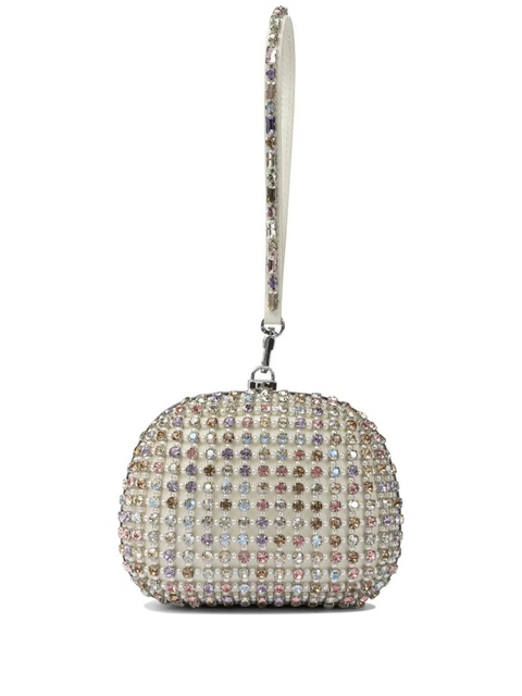 Self-Portrait crystal-embellished clutch bag - White - zdjęcie produktu nr 1