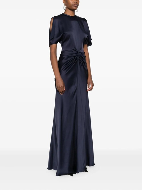 Victoria Beckham draped-waist maxi dress - Blue - zdjęcie produktu nr 1
