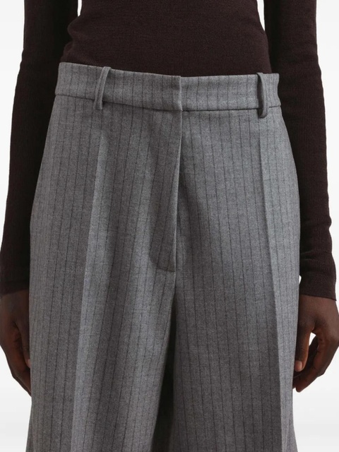 The Frankie Shop striped-pattern pleat trousers - Grey - zdjęcie produktu nr 2