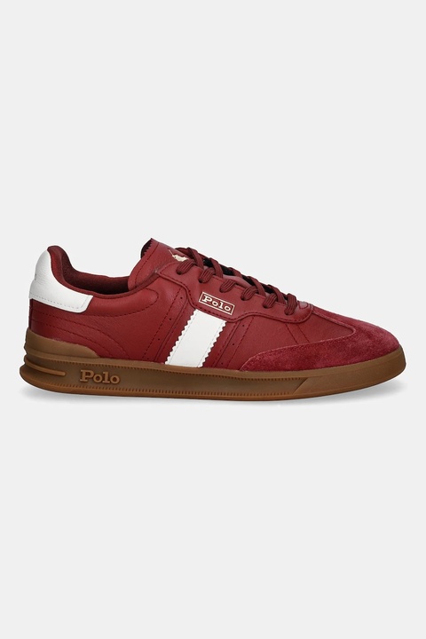 Polo Ralph Lauren sneakersy skórzane Htr Aera damskie kolor czerwony 804956688005 - zdjęcie produktu nr 2