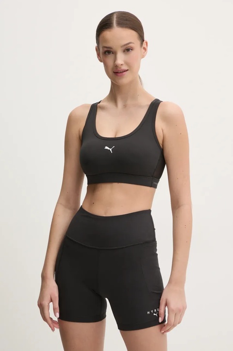Puma biustonosz sportowy 4Keeps Cloudspun kolor czarny gładki 526686 - zdjęcie produktu nr 1