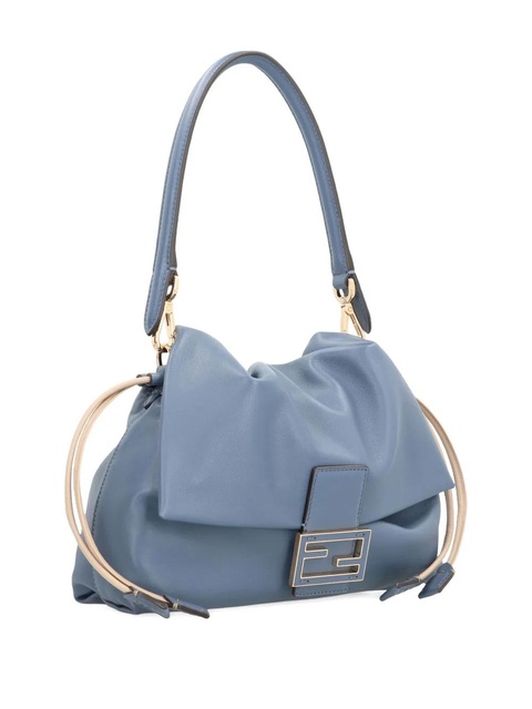 FENDI medium Mamma Baguette leather shoulder bag - Blue - zdjęcie produktu nr 2