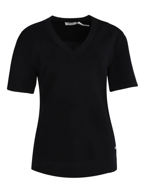 Simkhai pleated V-neck blouses - Black - zdjęcie produktu nr 1