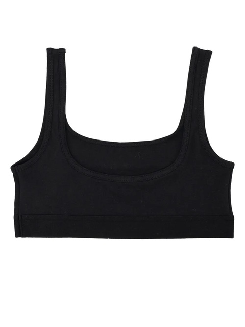 Marine Serre Crescent Moon-embroidered bra - Black - zdjęcie produktu nr 2
