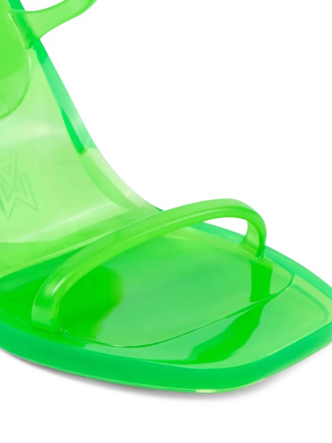 Amina Muaddi 95mm slip-on sandals - Green - zdjęcie produktu nr 2