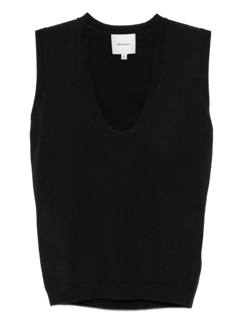 Reformation Marta tank top - Black - zdjęcie produktu nr 2