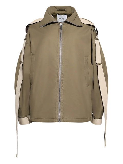 The Attico string-detail bomber jacket - Green - zdjęcie produktu nr 1