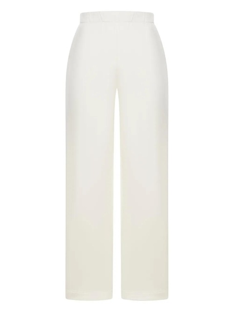 Max Mara elastic-waistband silk-cotton trousers - White - zdjęcie produktu nr 1