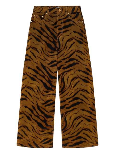 GANNI tiger-stripe jeans - Brown - zdjęcie produktu nr 2