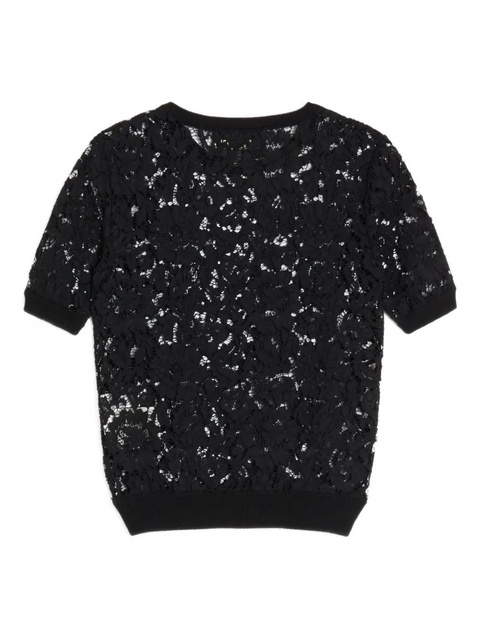 Valentino Garavani lace-panel top - Black - zdjęcie produktu nr 2