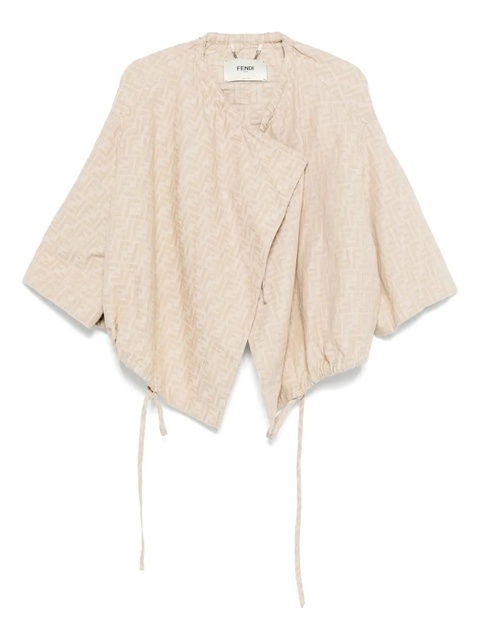 FENDI FF-jacquard drawstring jacket - Neutrals - zdjęcie produktu nr 1