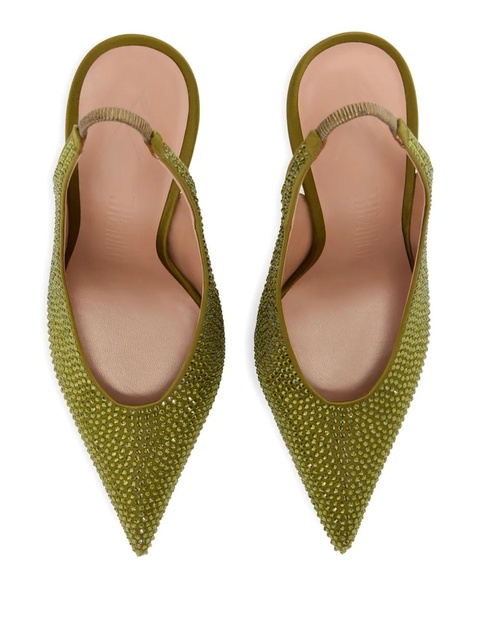 The Attico 95mm Viper pointed embellished pumps - Green - zdjęcie produktu nr 2