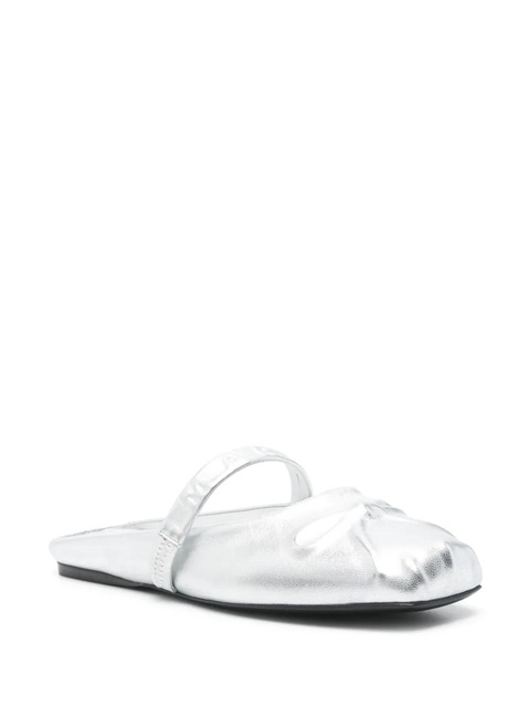 Marni metallic-effect slippers - Grey - zdjęcie produktu nr 2