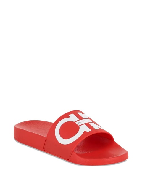 Ferragamo logo-motif slides - Red - zdjęcie produktu nr 2