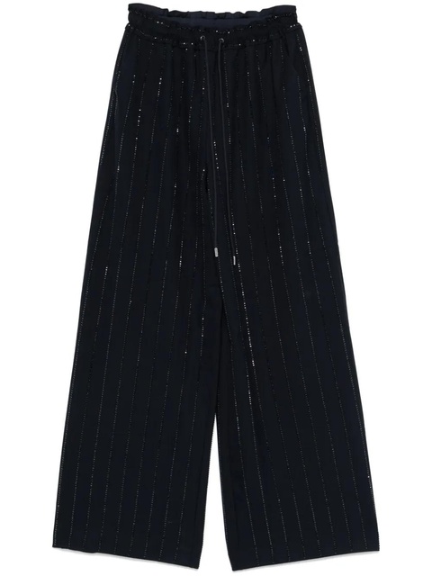 Self-Portrait rhinestone-embellished trousers - Blue - zdjęcie produktu nr 1