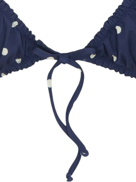 MC2 Saint Barth polka-dot tie-front bikini top - Blue - zdjęcie produktu nr 1