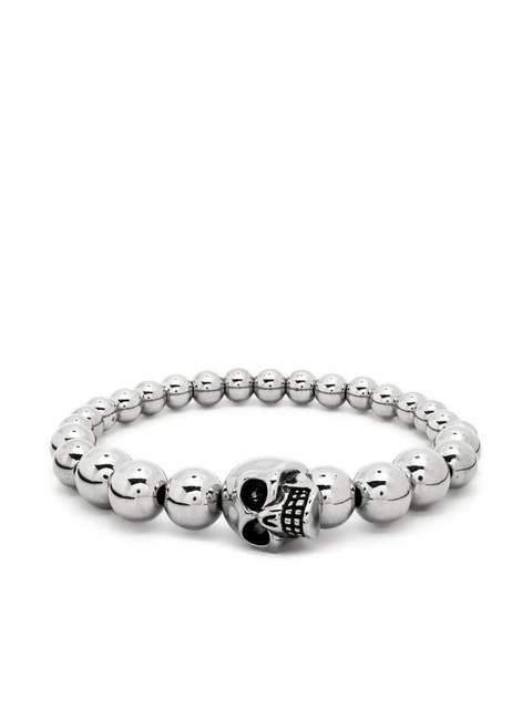 Alexander McQueen skull-charm beaded bracelet - Silver - zdjęcie produktu nr 1