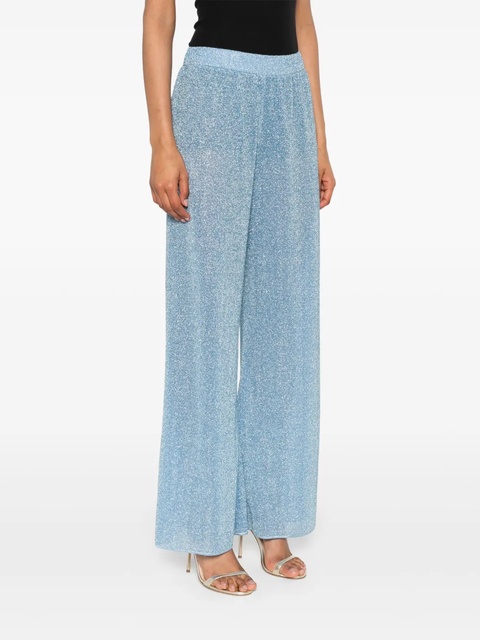 Oséree Lumière glitter-effect trousers - Blue - zdjęcie produktu nr 1