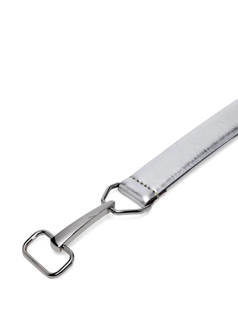 Maje laminated-leather belt - Silver - zdjęcie produktu nr 1