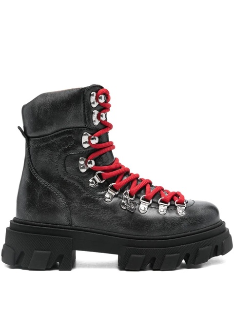 GANNI lace-up lug-sole boots - Brown - zdjęcie produktu nr 1