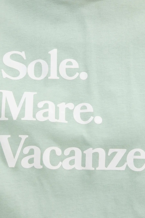 Drivemebikini t-shirt bawełniany Sole Mare Vacanze damski kolor zielony - zdjęcie produktu nr 2