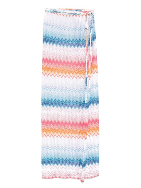 Missoni zigzag-woven wrap maxi skirt - Blue - zdjęcie produktu nr 1