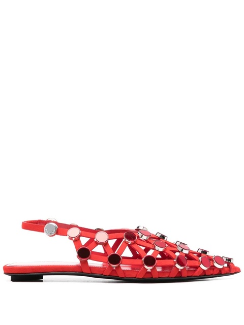 The Attico Grid ballet flats - Red - zdjęcie produktu nr 1