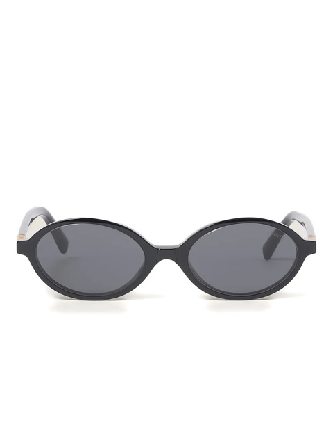 Miu Miu Eyewear Regard round-frame logo sunglasses - Black - zdjęcie produktu nr 1