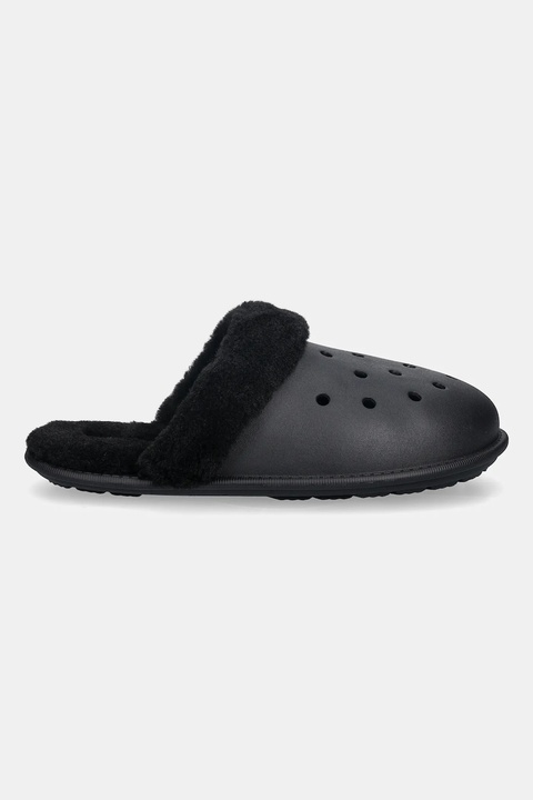 Crocs kapcie Classic Fuzz Scuff kolor czarny 212143 - zdjęcie produktu nr 2