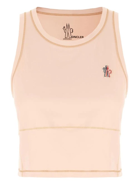 Moncler Grenoble logo-patch tank top - Pink - zdjęcie produktu nr 1