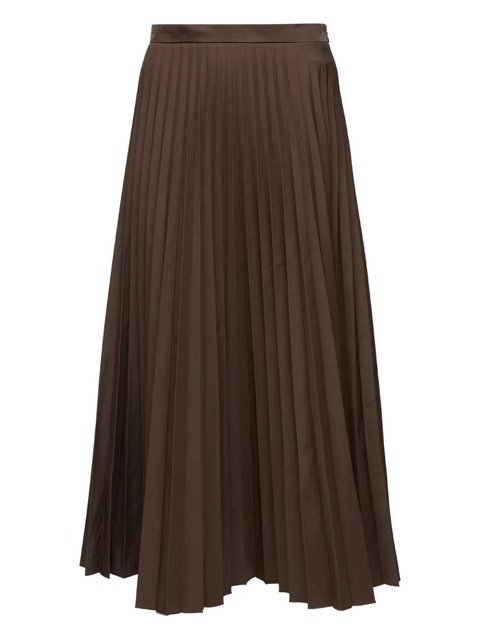 MM6 Maison Margiela A-line midi pleated skirt - Brown - zdjęcie produktu nr 1