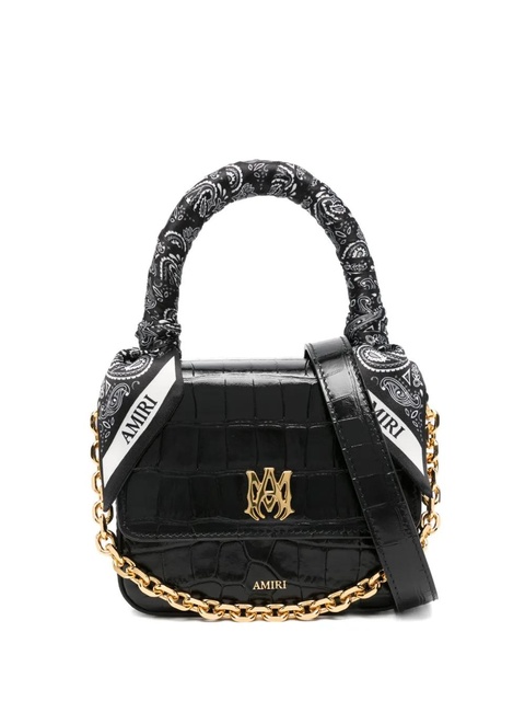 AMIRI crocodile-effect satchel - Black - zdjęcie produktu nr 1