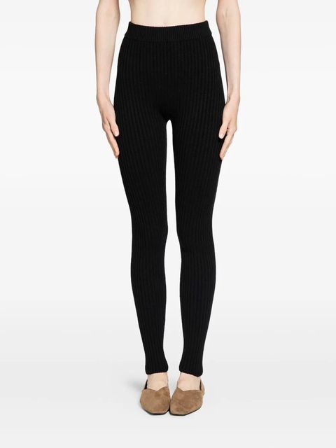 Max Mara ribbed-knit leggings - Black - zdjęcie produktu nr 1
