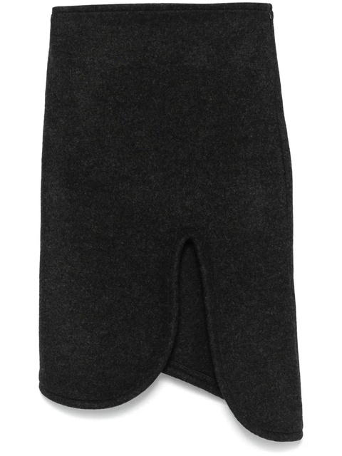 Victoria Beckham padded-trim midi skirt - Grey - zdjęcie produktu nr 1