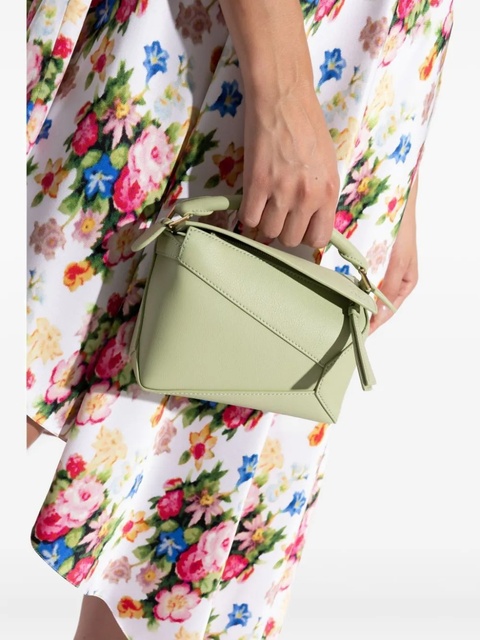 LOEWE mini Puzzle Edge tote bag - Green - zdjęcie produktu nr 1